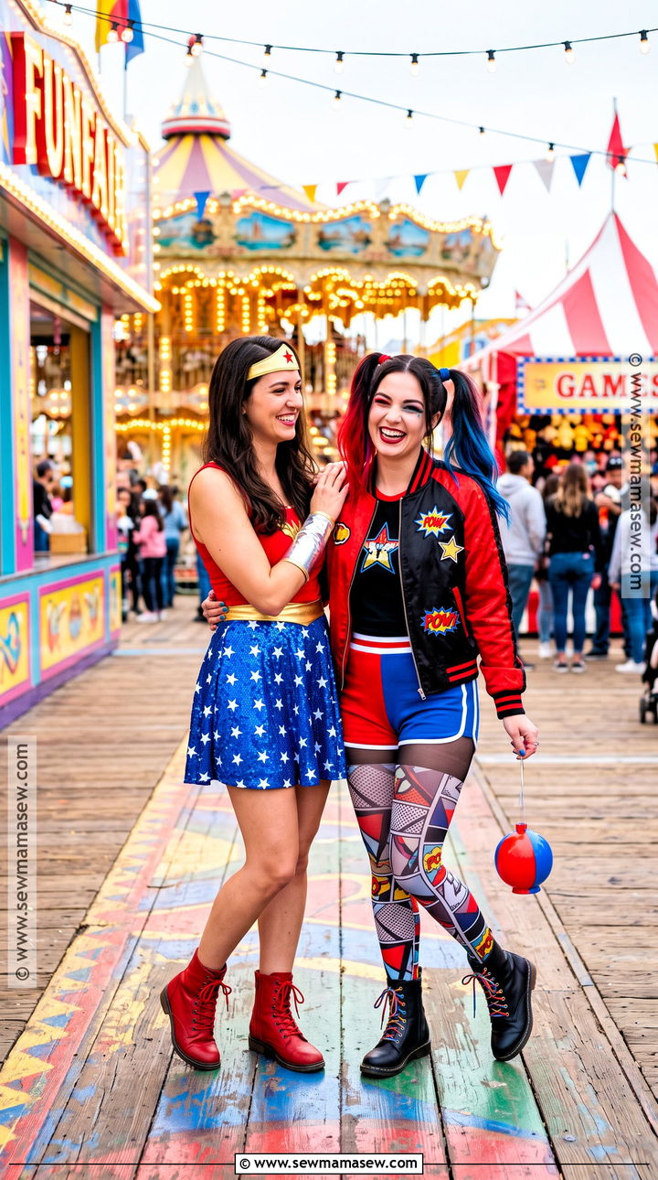 Wonder Woman And Harley Quinn Couple Costume - 30 wonder woman couple costume ideas
