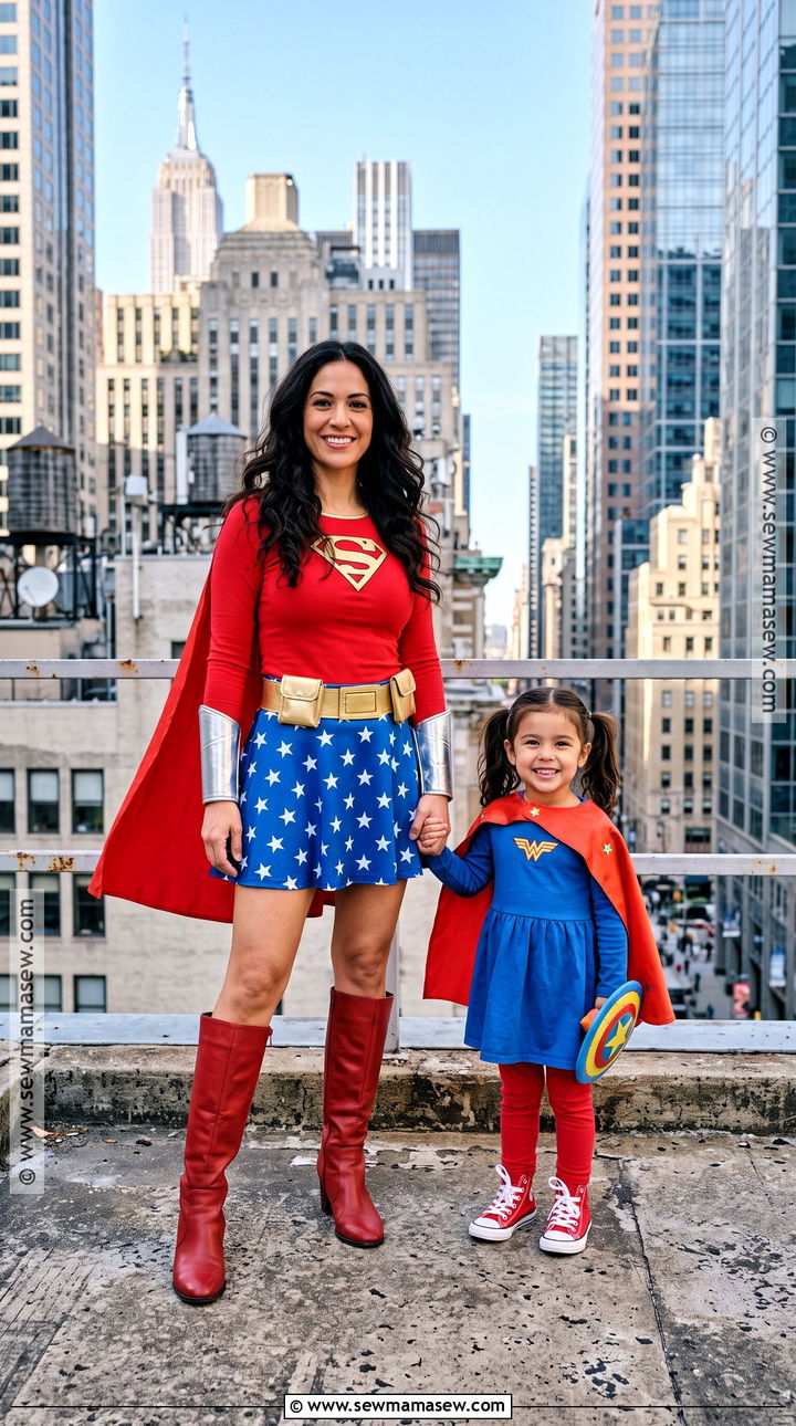 Wonder Woman And Supergirl Costume - 35 Mother Daughter Halloween Costumes