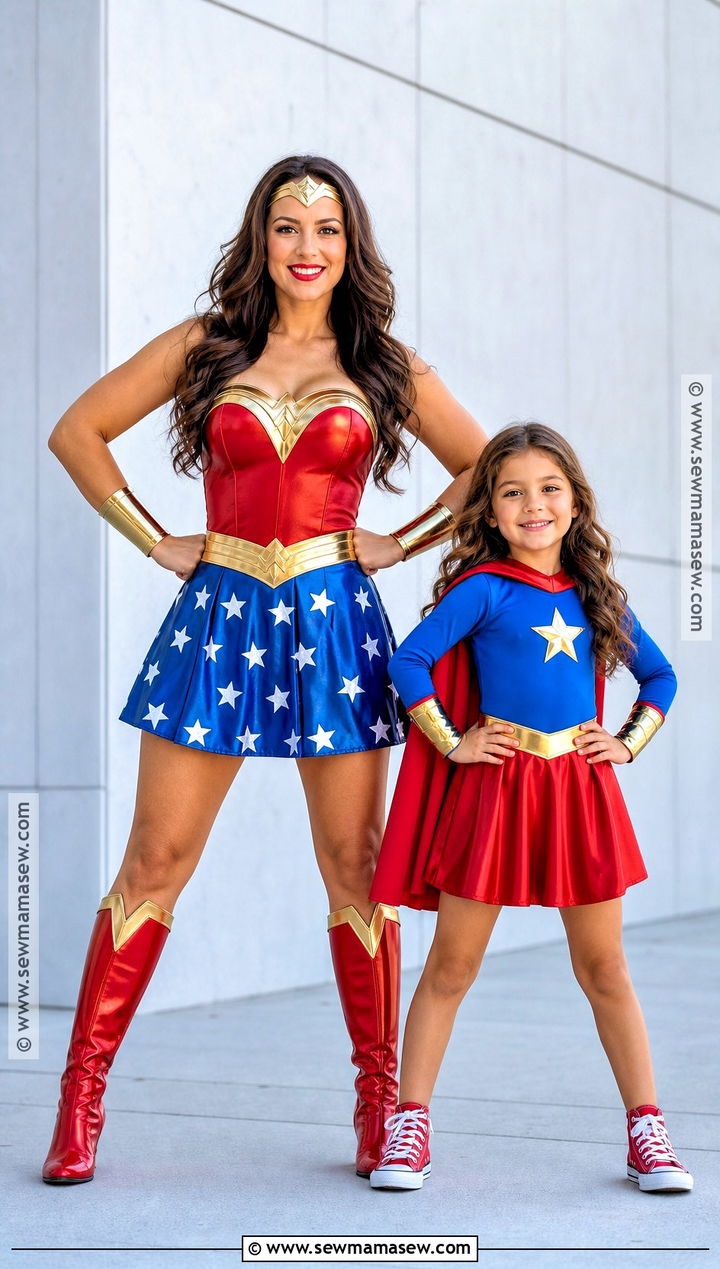 Wonder Woman And Supergirl Costume - 30 mom daughter halloween costumes