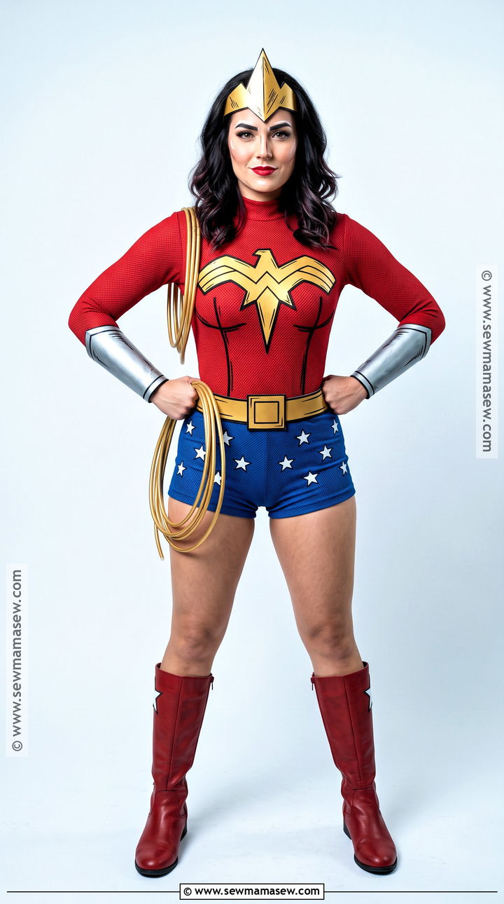 Wonder Woman Comic Costume With Cel Shaded Makeup - 50 wonder woman costume ideas