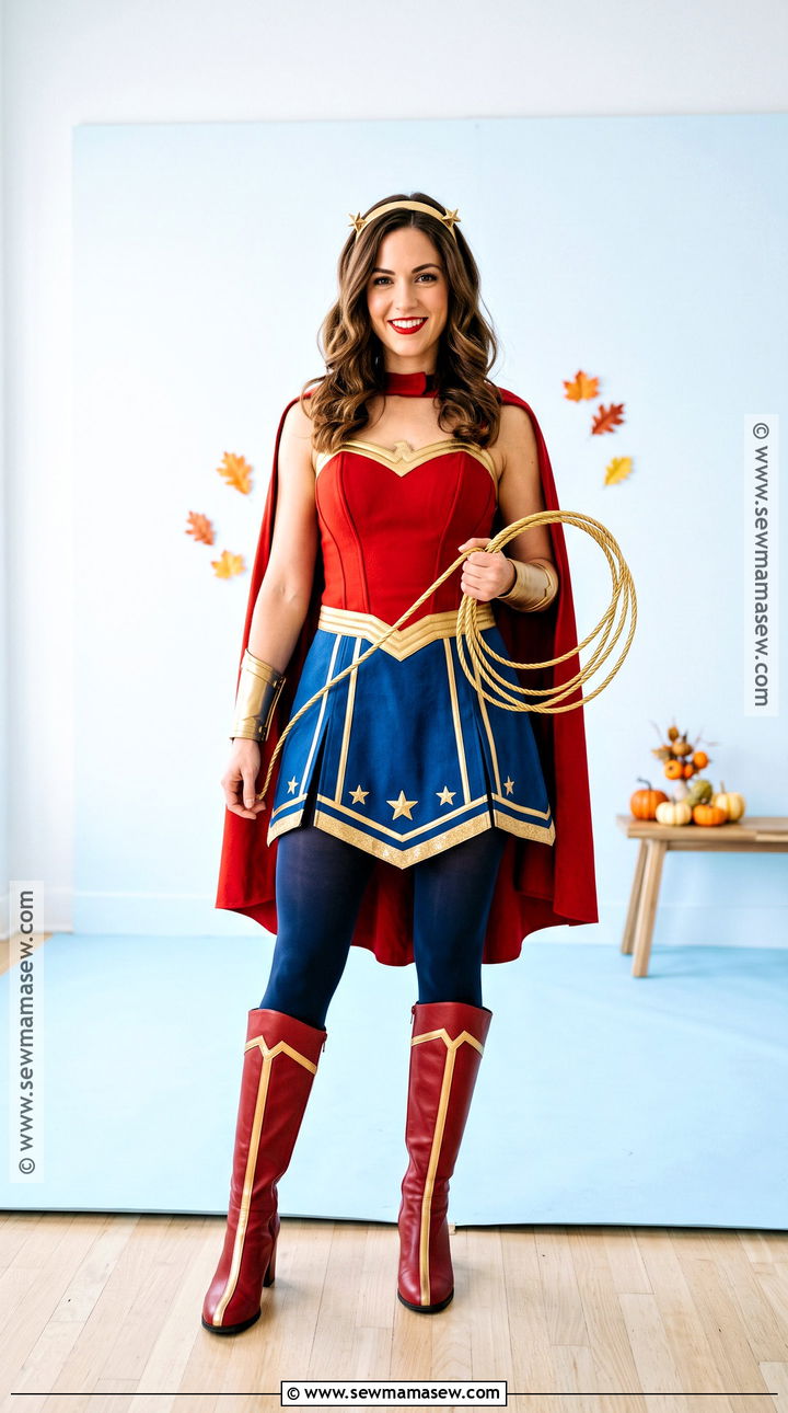Wonder Woman Costume - 50 brunette halloween costumes ideas