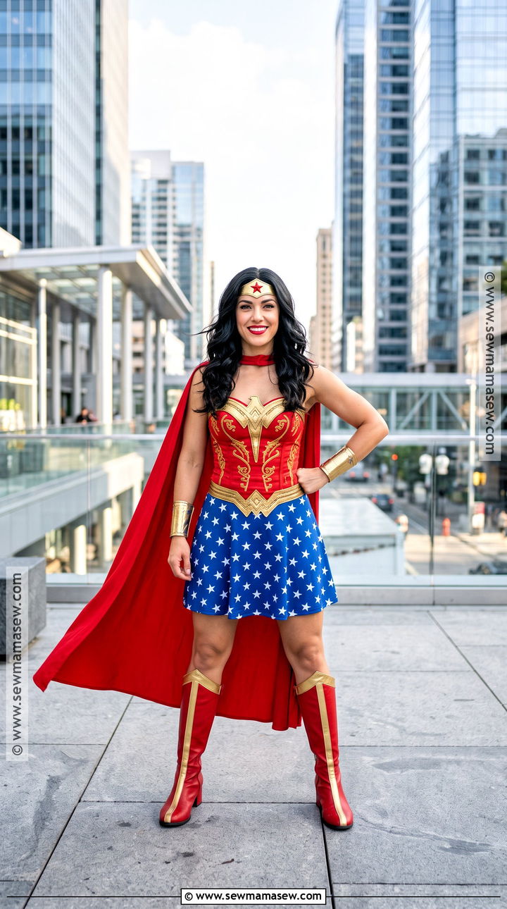 Wonder Woman Costume With Black Waves - 45 black hair halloween costumes