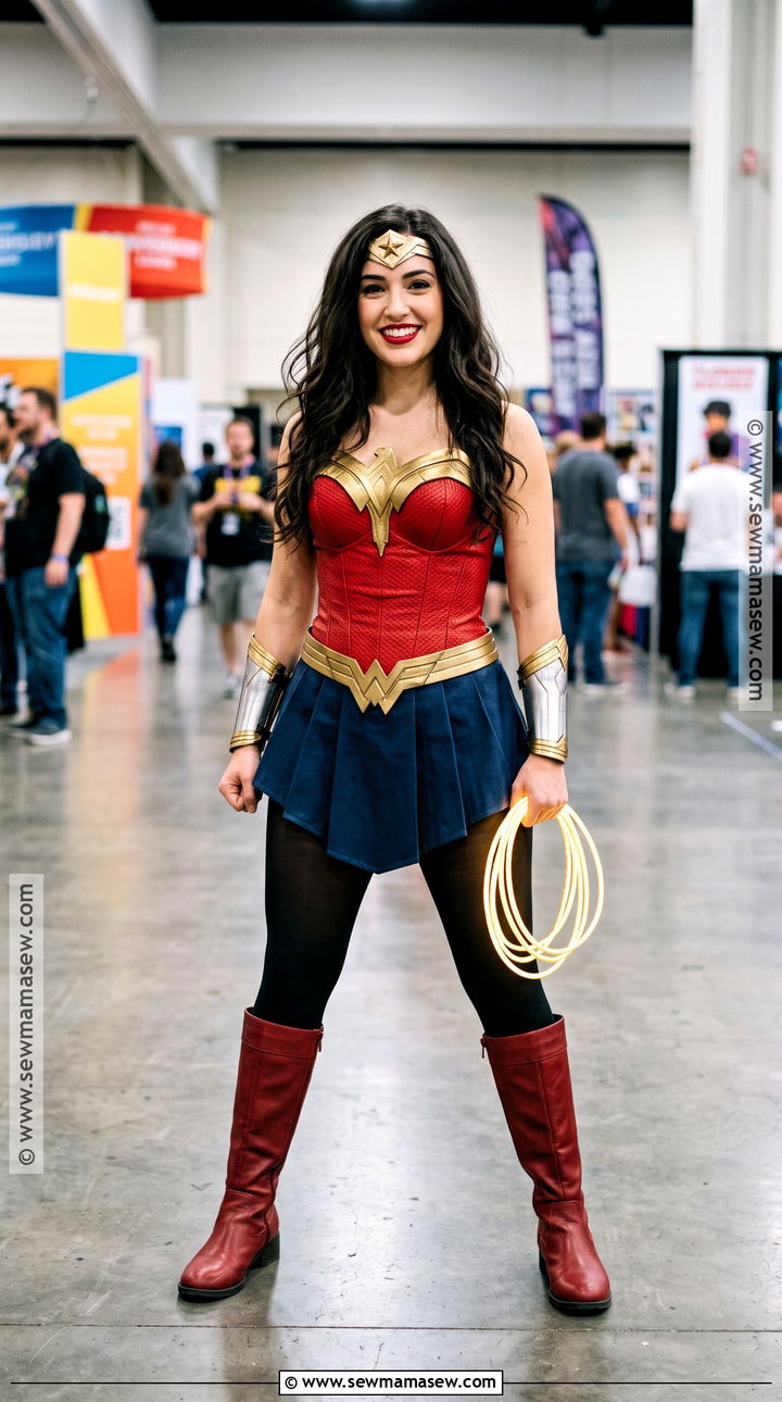 Wonder Woman Costume With Blue Skirt - 30 dc characters costumes