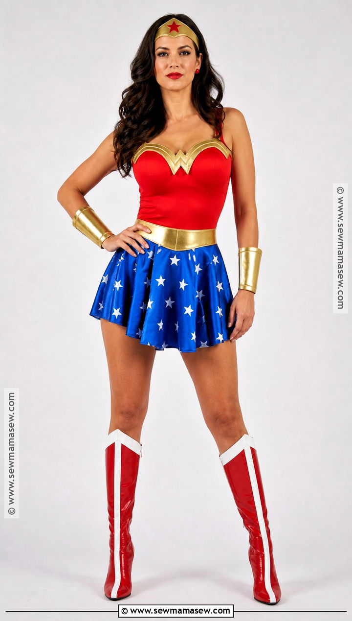 Wonder Woman Costume With Blue Skirt - 30 Easy Superhero Costumes
