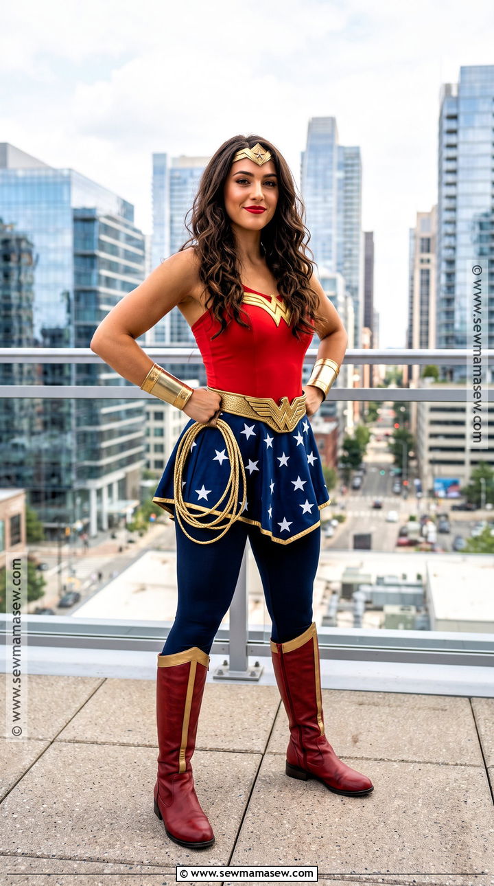 Wonder Woman Costume With Blue Skirt - 35 cute halloween costumes for women