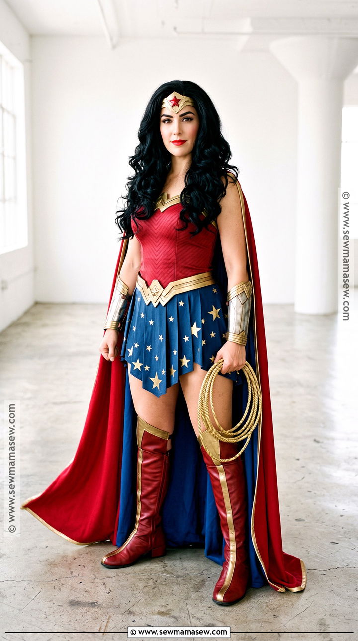 Wonder Woman Costume With Dark Waves - 30 black hair halloween costumes ideas