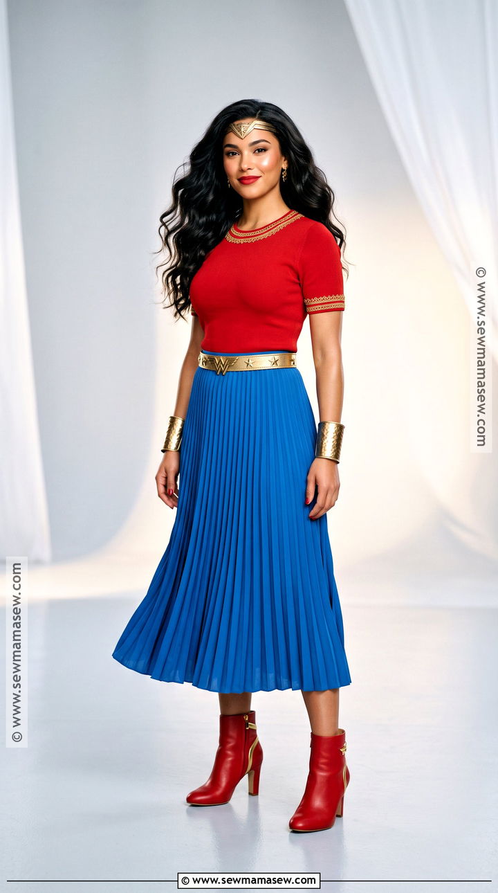 Wonder Woman Costume With Red And Blue Outfit - 30 character costume ideas