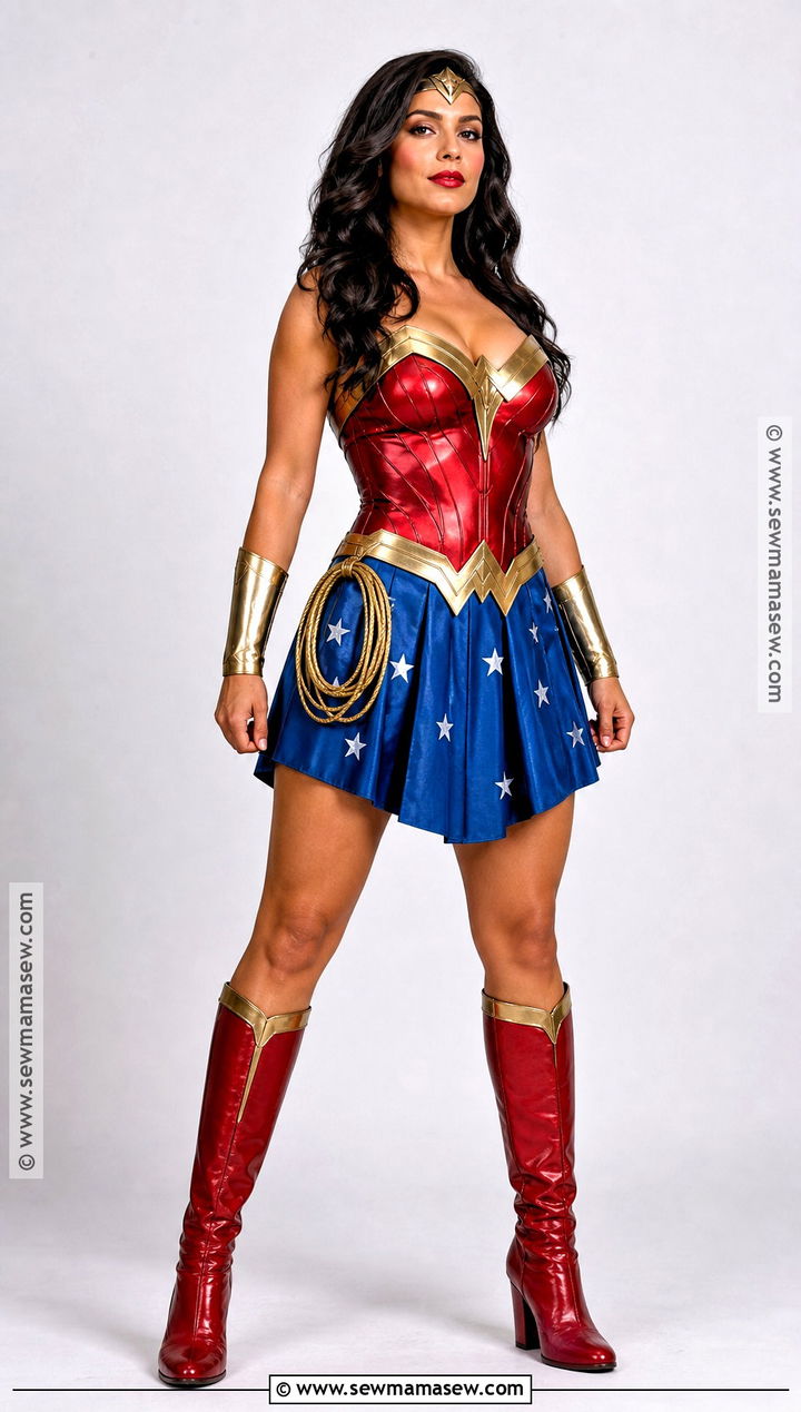 Wonder Woman Costume With Red And Blue Outfit - 35 Iconic Solo Halloween Costumes
