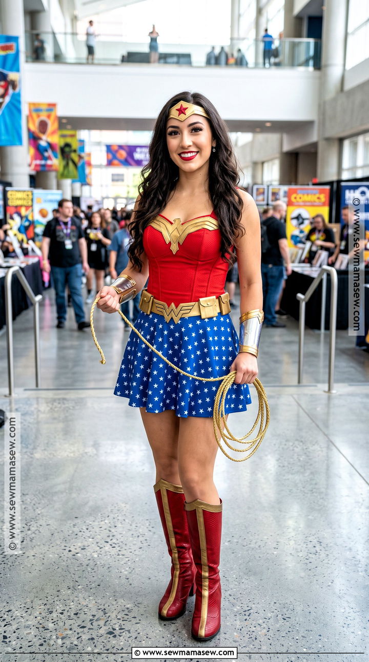 Wonder Woman Costume With Red Bodice And Blue Skirt - 30 super hero costume ideas