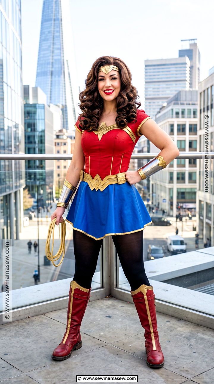 Wonder Woman Costume With Red Bodice - 40 brunette halloween costumes