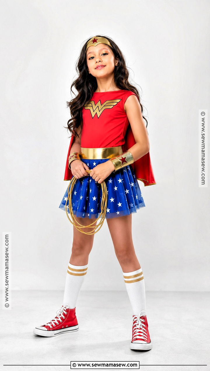 Wonder Woman Costume With Red Cape - 30 girl superhero costumes