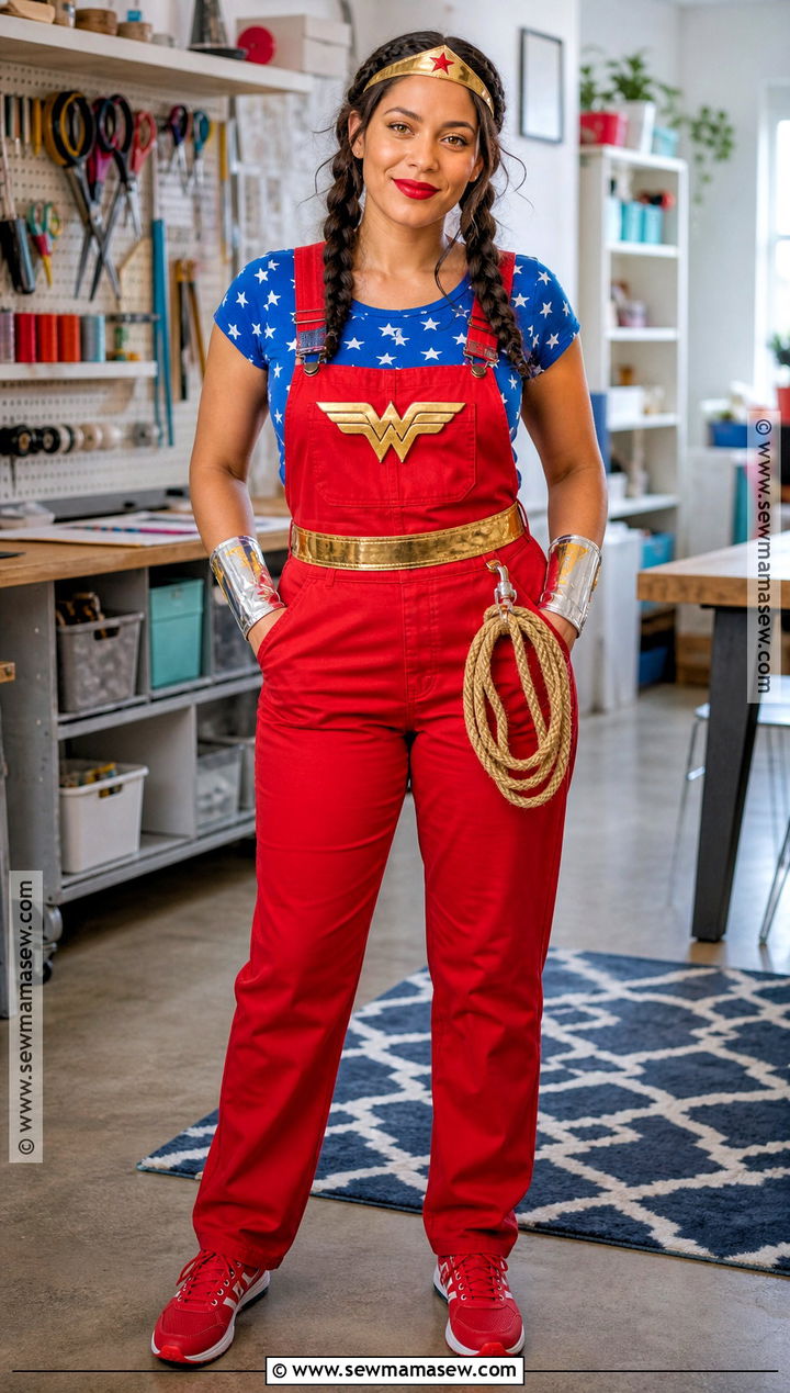 Wonder Woman Costume With Red Overalls - 50 wonder woman costume ideas
