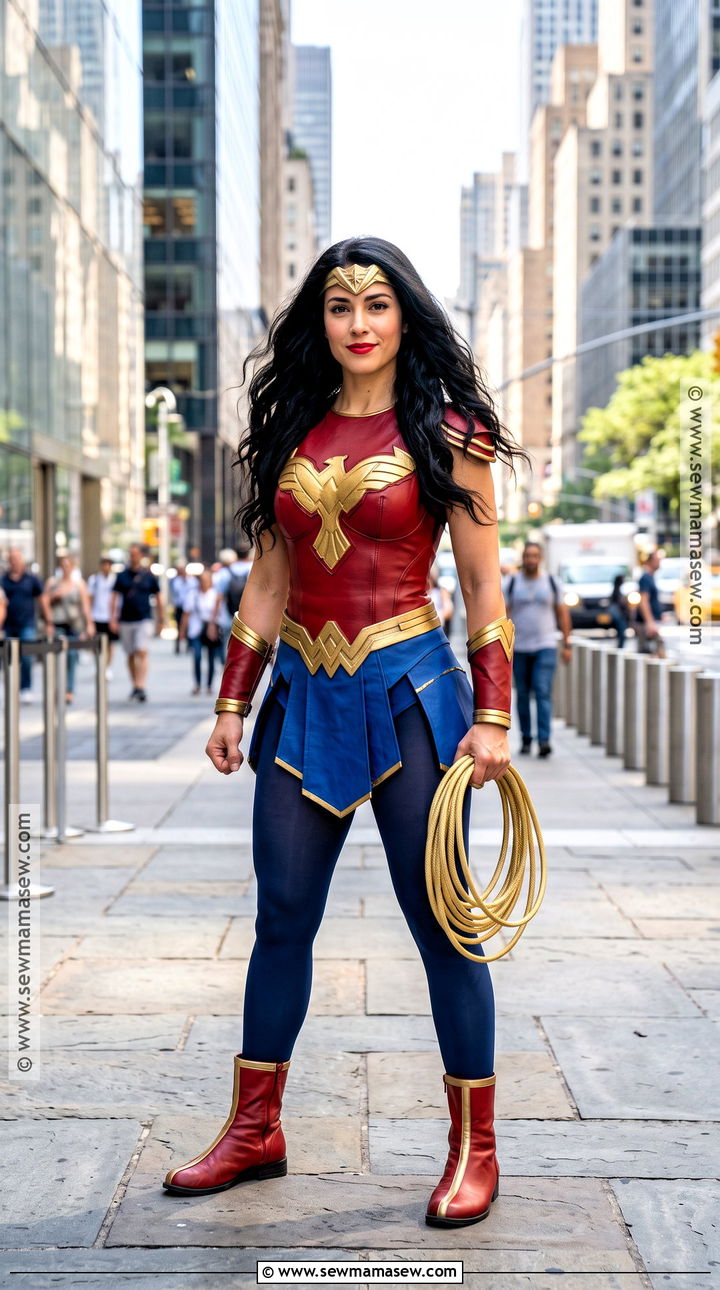 Wonder Woman Costume With Wavy Black Hair - 35 black hair costume ideas