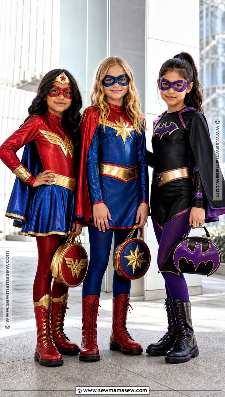 Wonder Woman Supergirl And Batgirl Costume - 30 3 girls halloween costumes