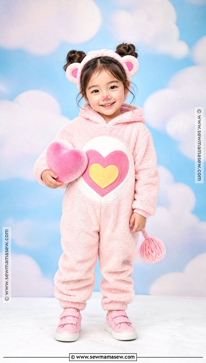 Wonderheart Bear Costume With Layered Heart Badge - 30 care bears halloween costume ideas