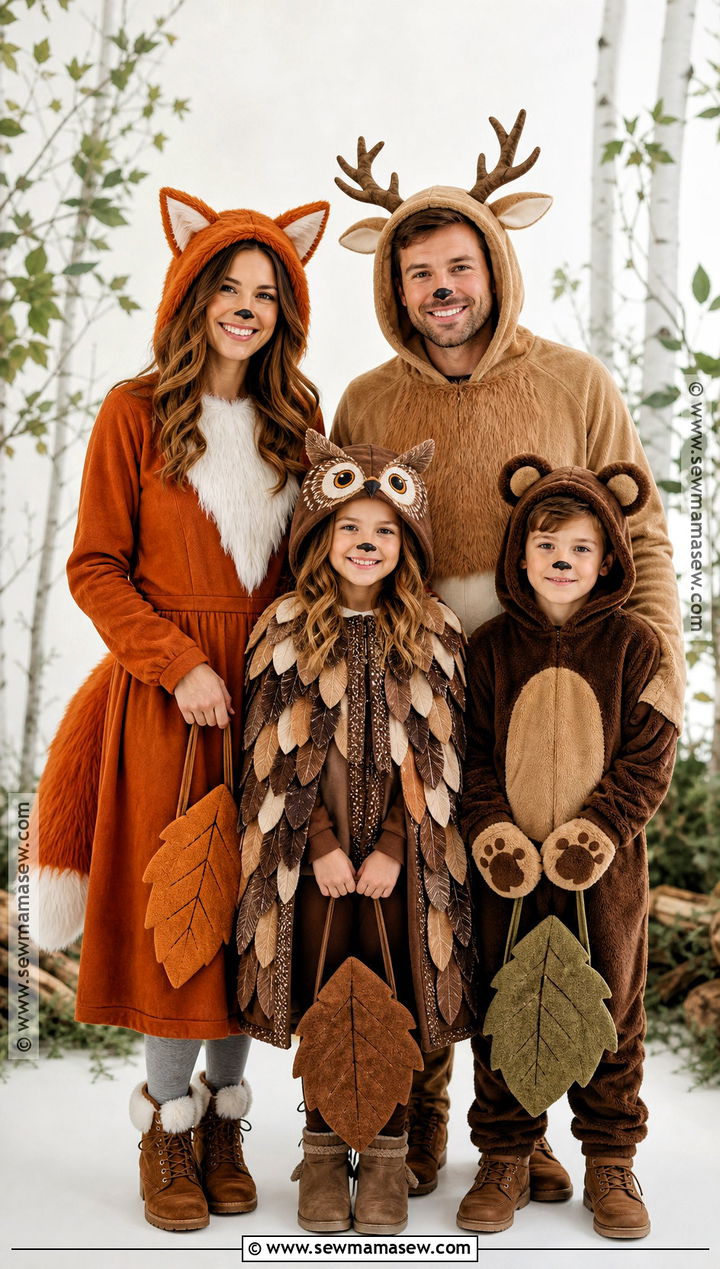 Woodland Animals Family Costume - 35 family costumes for four