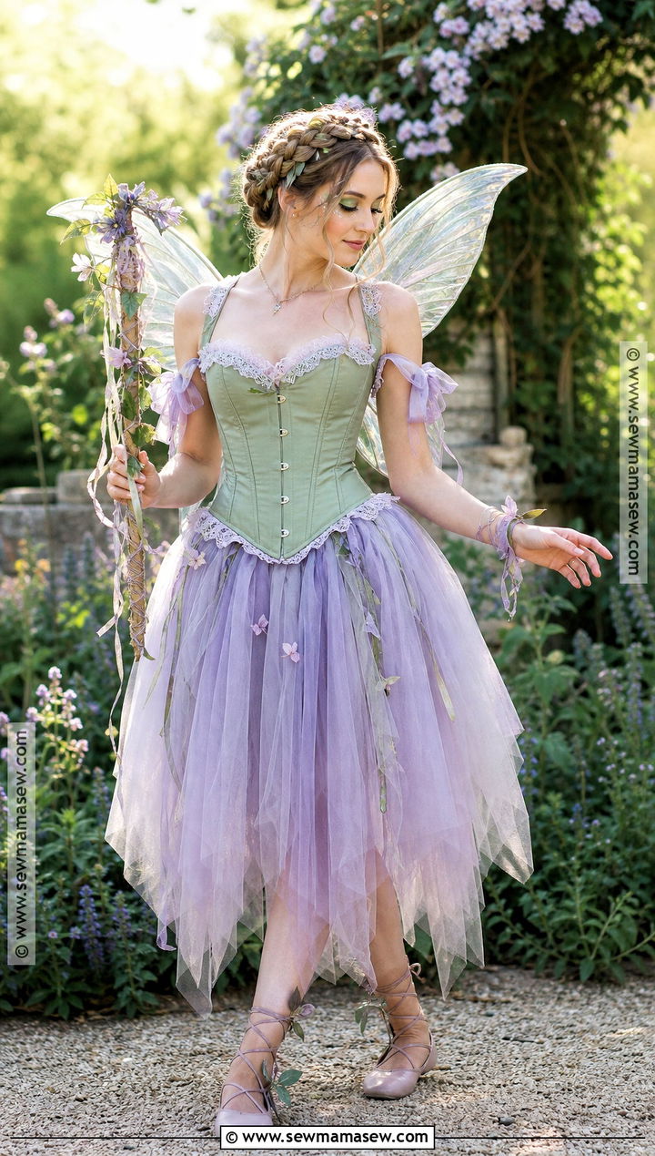 Woodland Fairy Costume With Layered Tulle - 30 Fashion Halloween Costumes