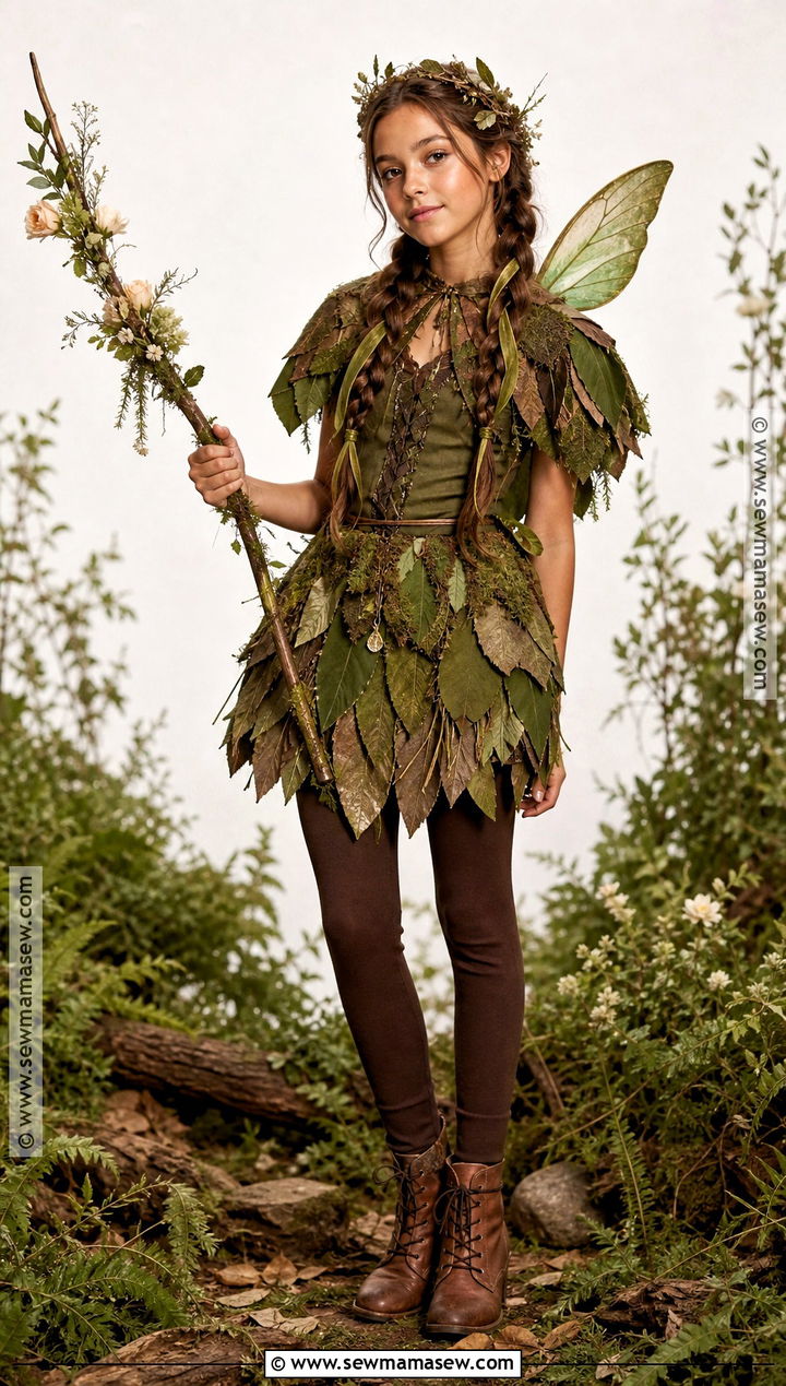 Woodland Fairy Costume With Leaf Cape - 40 halloween costume ideas for girls