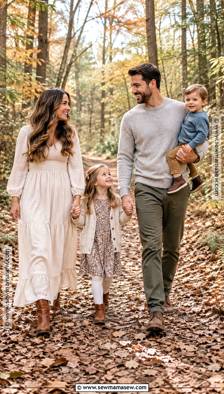 Woodland Fall Family Photo Outfits - 25 fall family photo outfits