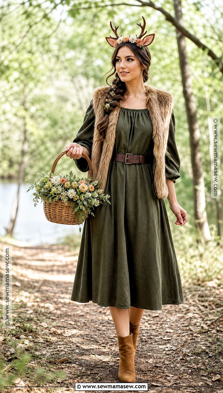 Woodland Flower Deer Costume - 30 Cute Deer Costume Ideas