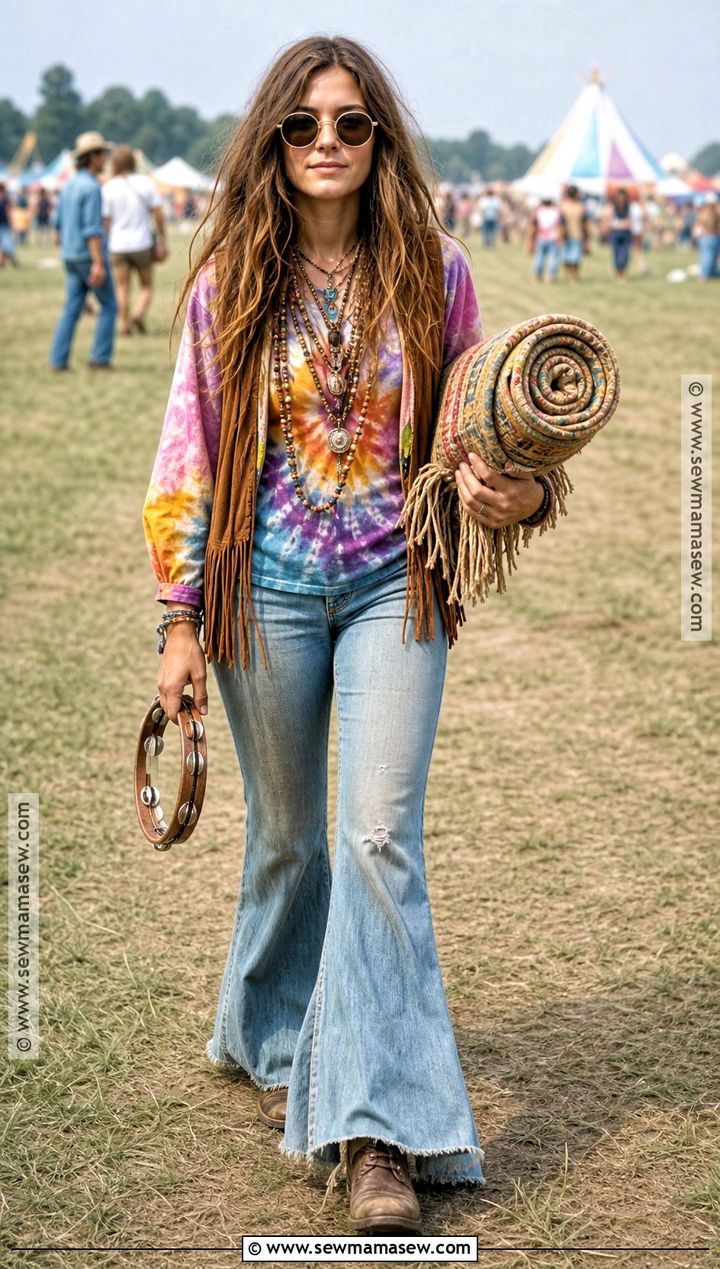 Woodstock Festival Costume - 30 60s halloween costume ideas