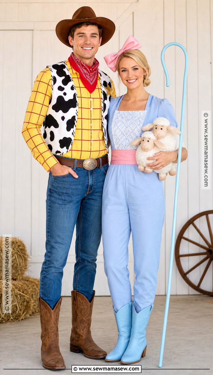 Woody And Bo Peep Couple Costume - 30 Disney Halloween Costumes for Couples