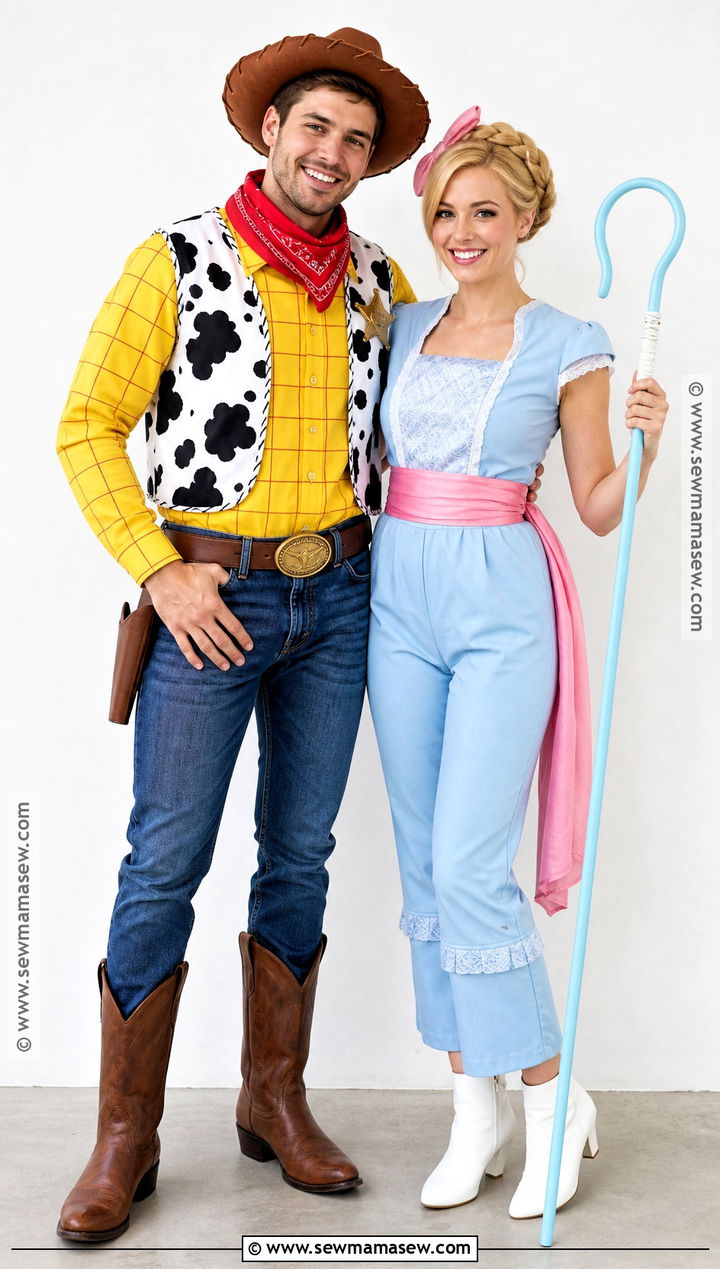 Woody And Bo Peep Couple Costume - 35 cute couple costumes for halloween
