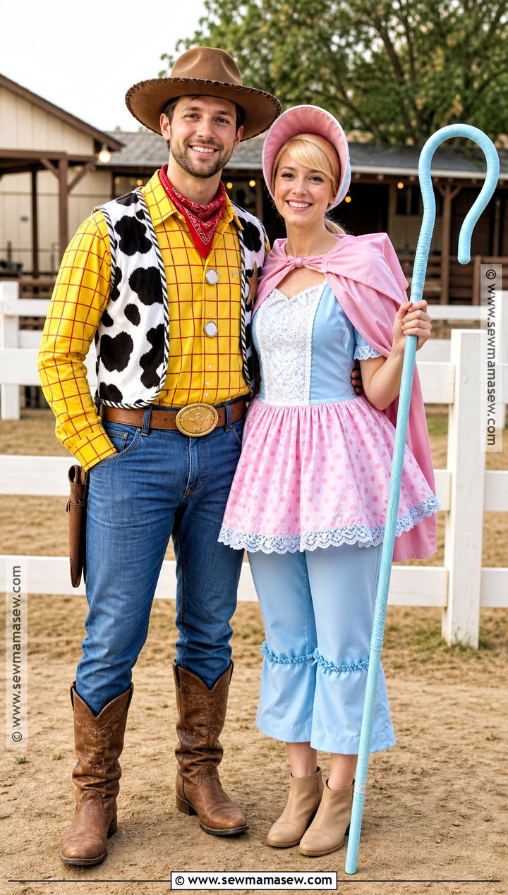Woody And Bo Peep Couple Costume - 40 disney couple costumes