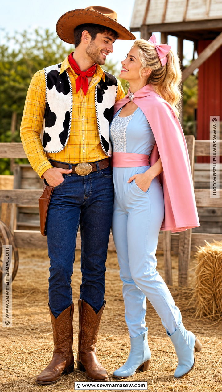 Woody And Bo Peep Couple Costume - 40 iconic halloween costumes for couples