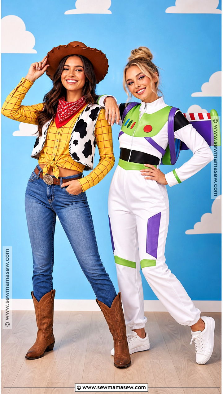 Woody And Buzz Duo Costume - 35 duo costumes for girls for best friends