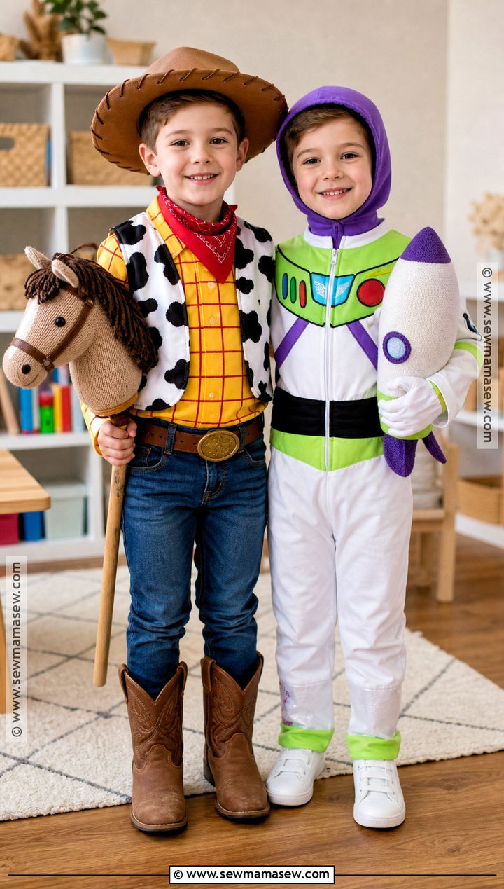 Woody And Buzz Twin Costume - 30 twin dress up ideas