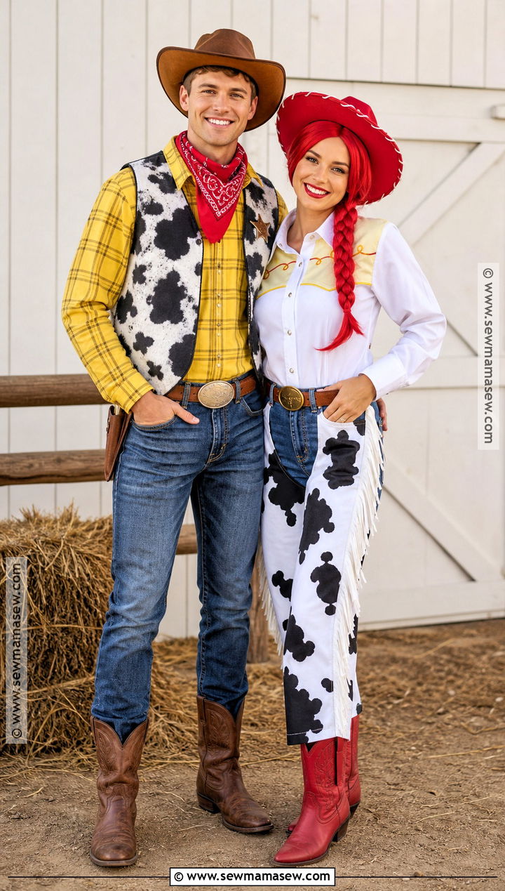 Woody And Jessie Cowboy Couple Outfit - 30 Couples Halloween Outfits