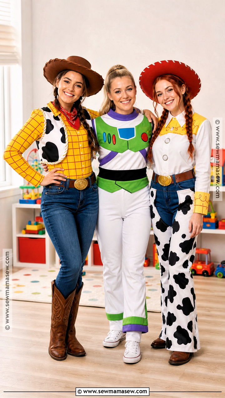 Woody Buzz And Jessie Trio Costume - 30 Easy Trio Halloween Costumes