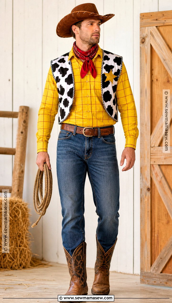 Woody Costume With Cowboy Vest - 30 Simple Disney Costumes