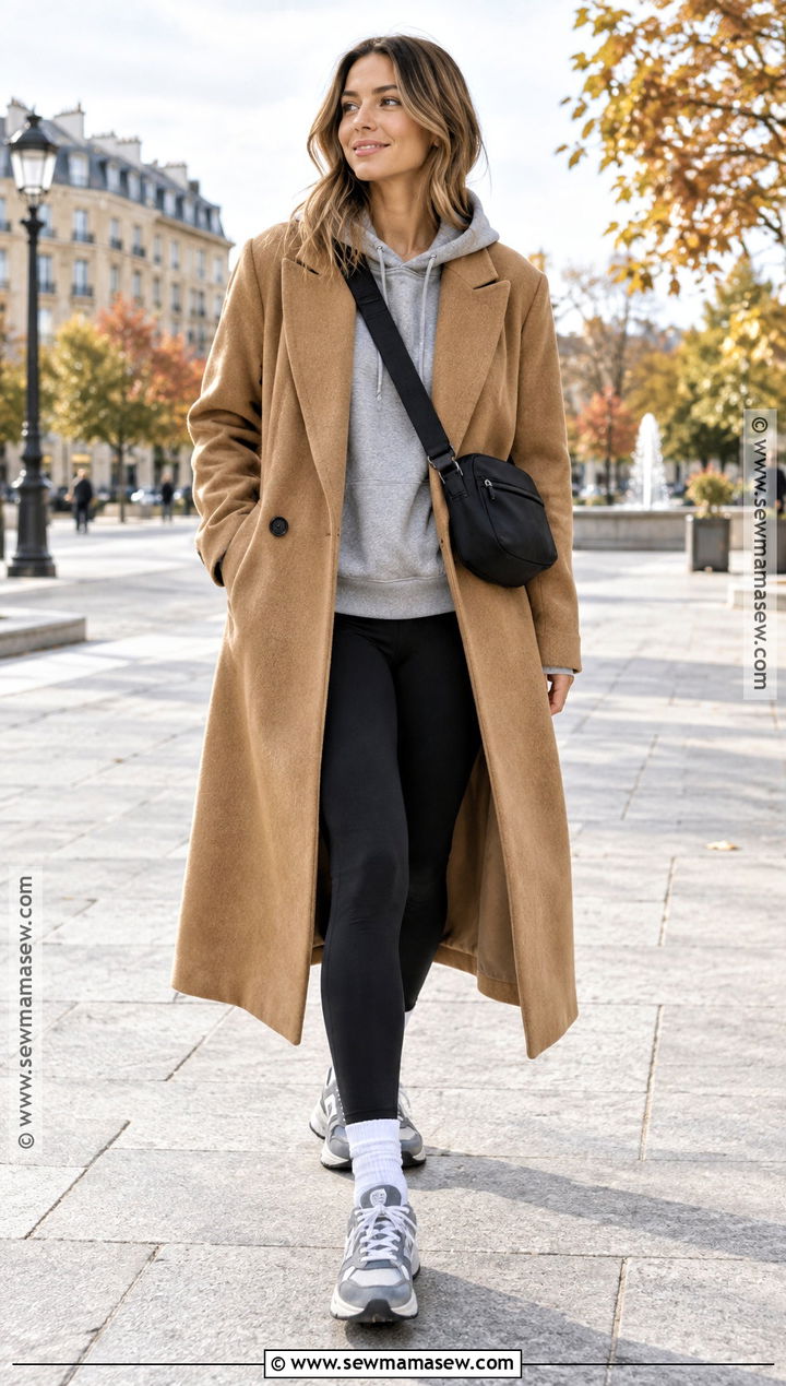 Wool Coat And Hoodie Fall Outfit - 15 Casual Weekend Outfit Fall Ideas