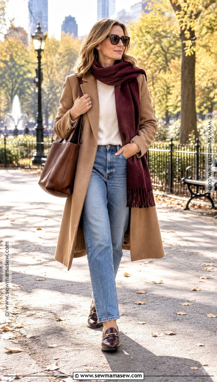 Wool Coat And Oversized Scarf Outfit - 15 fall clothes 2026
