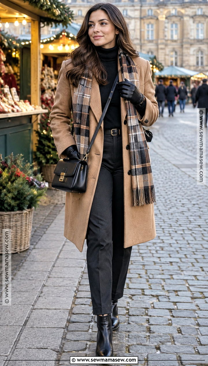 Wool Coat And Turtleneck Fall Outfit - 20 outdoor fall outfits