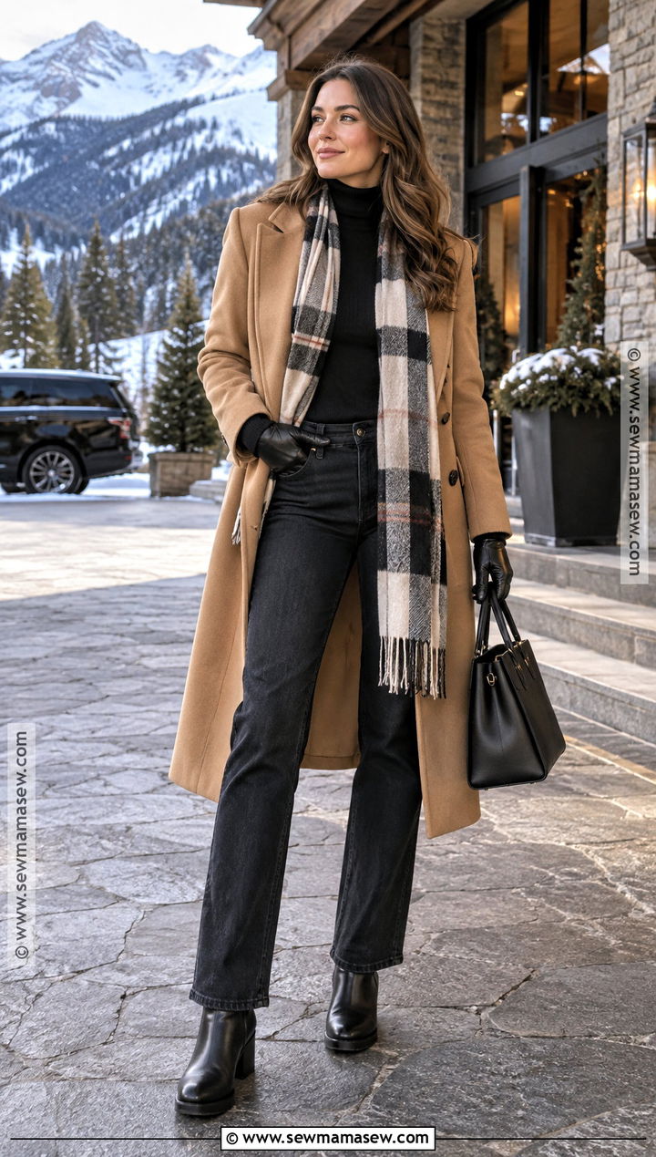Wool Coat Fall Mountain Outfit - 15 fall mountain getaway outfits