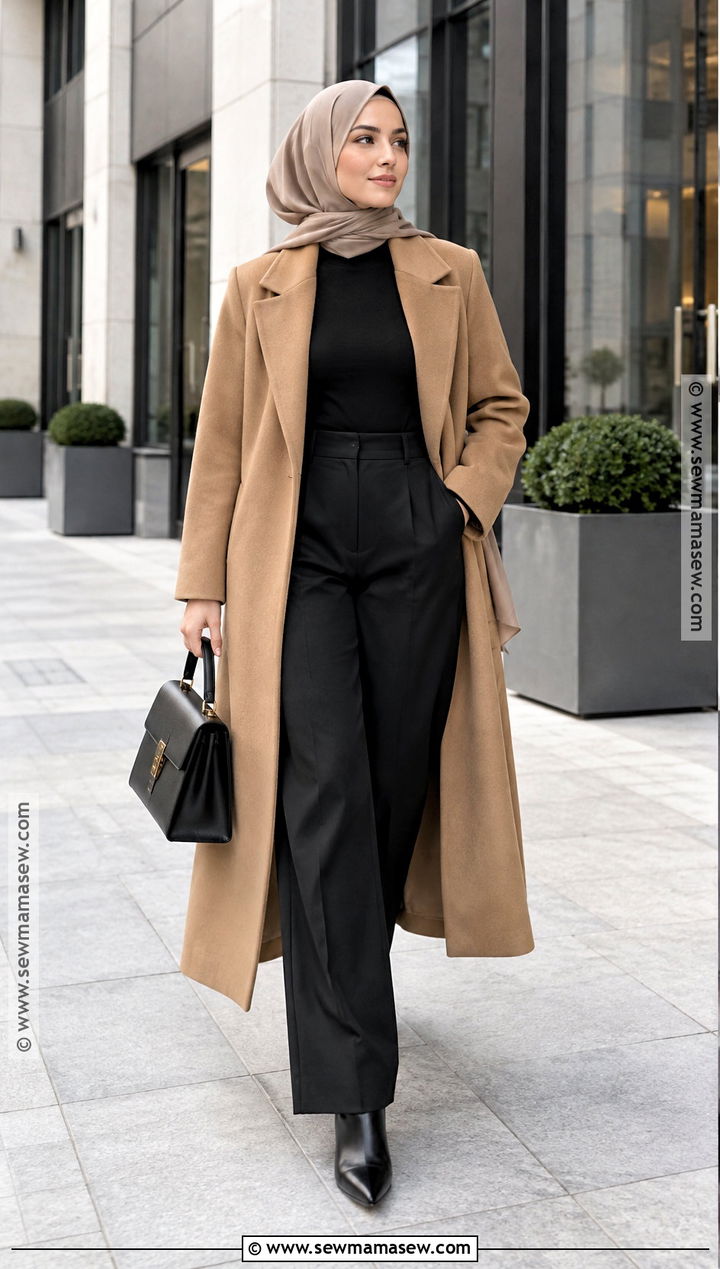Wool Coat Hijabi Fall Outfit - 25 hijabi fall outfits