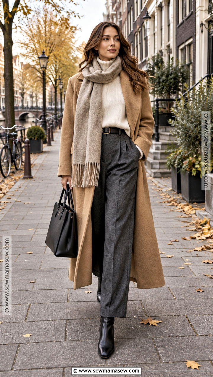 Wool Coat With Turtleneck And Trousers - 15 amsterdam fits autumn