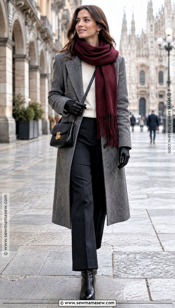 Wool Coat and Ankle Boots Late Fall Italy Outfit - 20 Fall Italy Travel Outfits for Women
