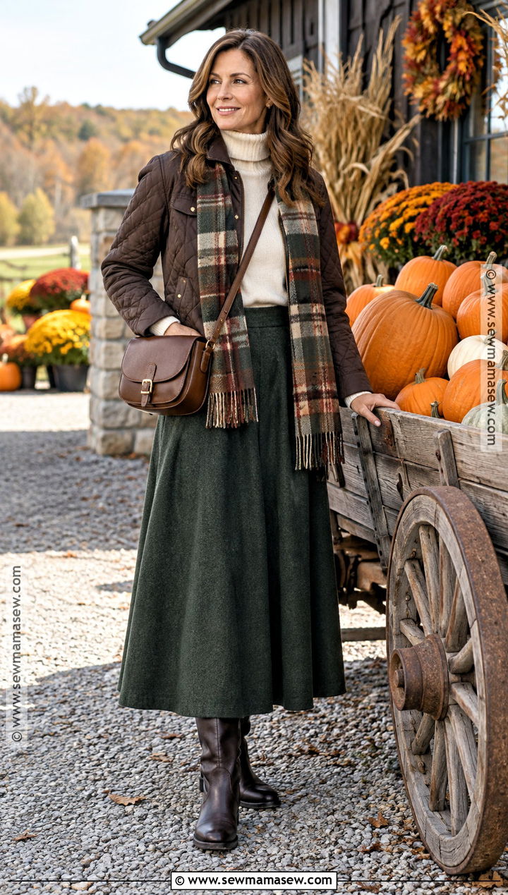 Wool Maxi Skirt Pumpkin Patch Outfit - 20 skirt pumpkin patch outfit ideas