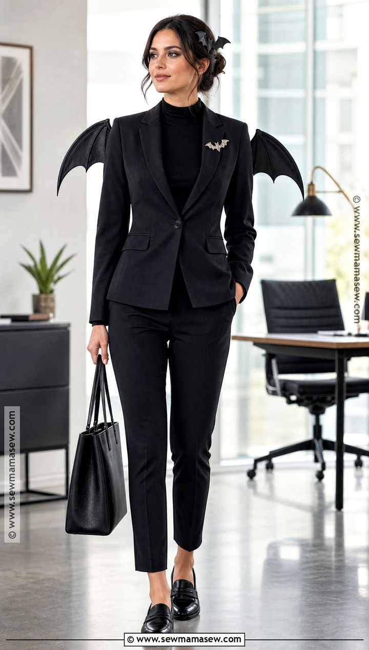 Work Friendly Bat Costume With Blazer - 35 Bat Costume Women's Ideas