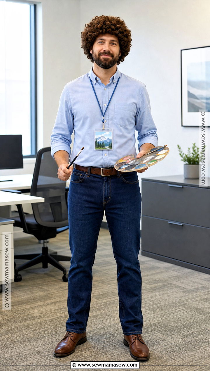 Work Friendly Bob Ross Costume - 35 bob ross costume ideas