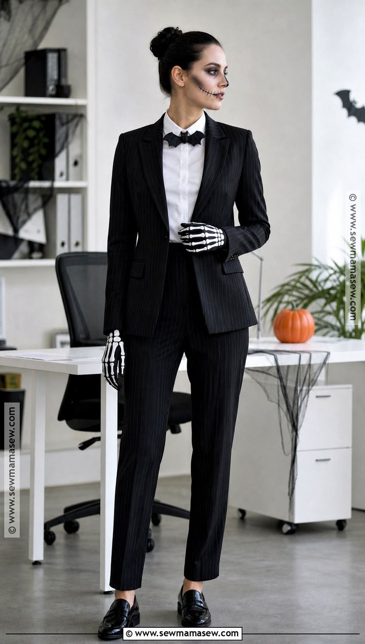 Work Friendly Jack Skellington Costume With Pantsuit - 30 Jack Skellington Costume Ideas for Women