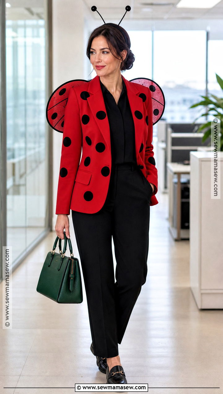 Work Friendly Ladybird Costume With Red Blazer - 30 ladybird costume ideas