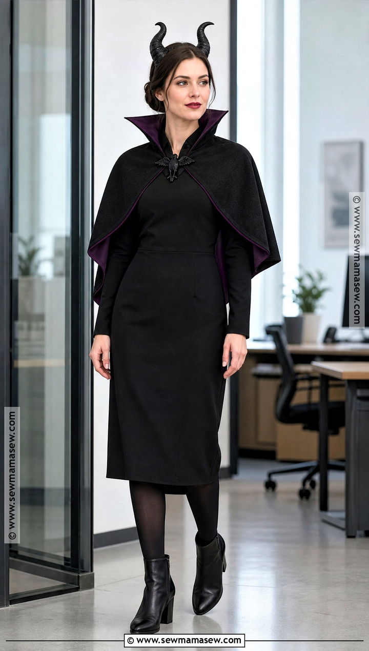 Work Friendly Maleficent Costume With Midi Dress - 50 maleficent costume ideas