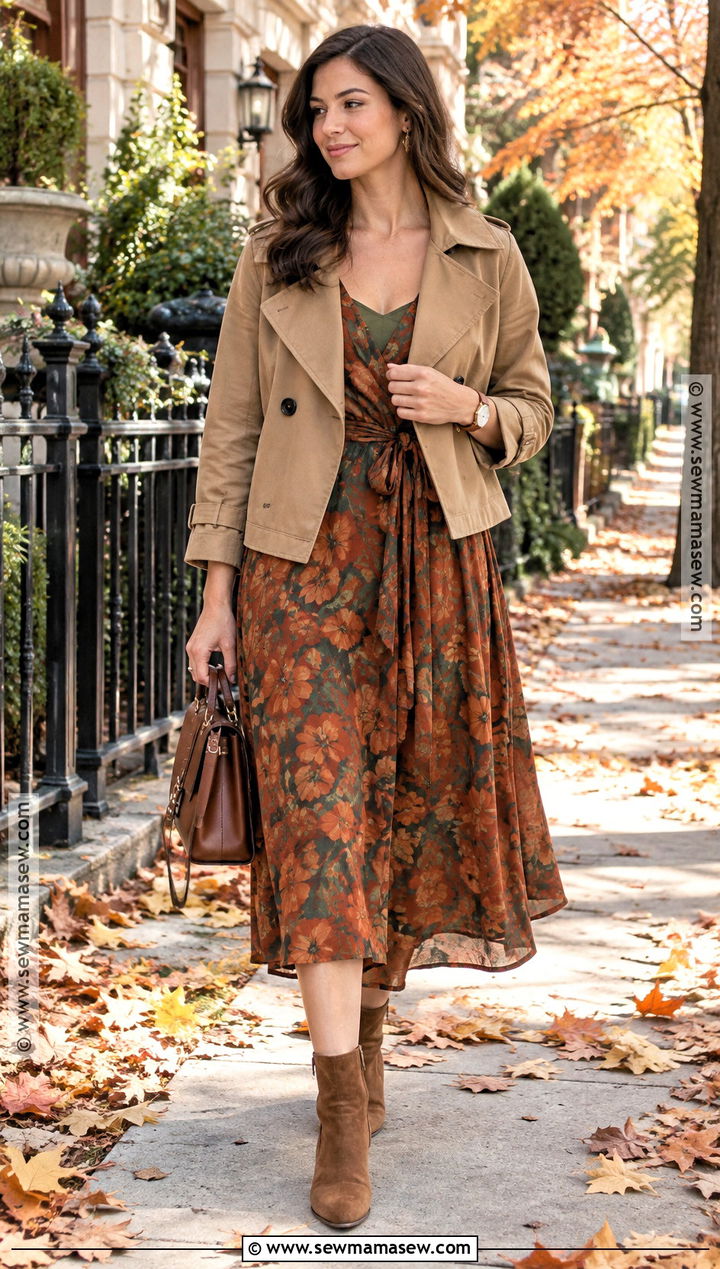 Wrap Dress Church Outfit - 15 Fall Sunday Outfit Church Ideas