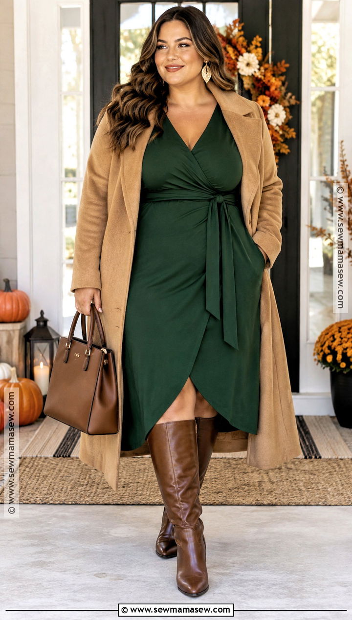 Wrap Dress Plus Size Friendsgiving Outfit - 20 friendsgiving outfit inspo ideas