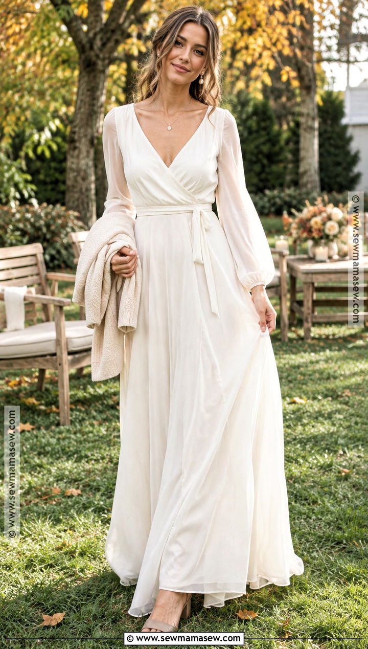 Wrap Fall Backyard Wedding Dress - 15 Fall Backyard Wedding Dress Simple Ideas